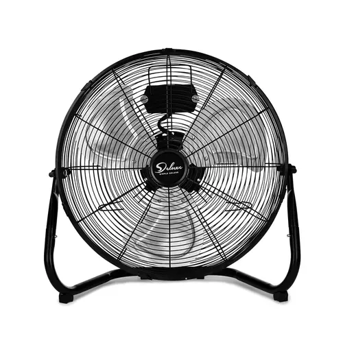 Simple Deluxe 3-Speed High Velocity Heavy Duty Metal Industrial Oscillating Quiet Standing Cooling Floor Fan - Floor-Mounted, Powerful, Multi-Speed Oscillating Portable Fans for Home, Commercial Spaces, Standing Cooling Fan