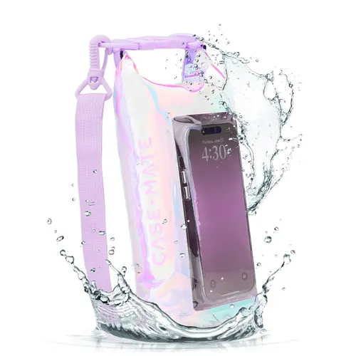 Waterproof Mobile Phone Bucket Bag with Seal Enclosure, Adjustable Crossbody Strap, Touchscreen Access & Internal Pocket for Lake, Beach, Skiing Use
