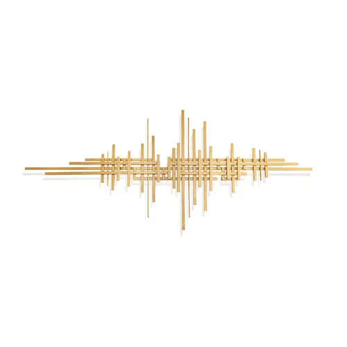 Homary 47.2"x19.7" Hangable Handcrafted Geometric Gold-Line Metal Wall Art, Long-Lasting Modern Abstract Home Decor, Universal Hanging Supply for Living Room