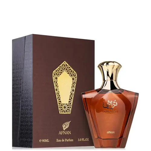 Afnan Turathi Brown Eau de Parfum Spray for Men, 3 Oz Premium Arabian Fragrance, Long Lasting Woody-Amber Vanilla Elegant Perfume EDP, Long Lasting Fragrance