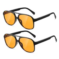 Kimorn Unisex Plastic Aviator Tinted Lens Sunglasses - Full Rim, Large Double-Beam, 70s Retro Trend, UV400 Protection, Stylish, Sports-Ready, 2026 Fashion Accessory, Gifts for Him, Mens Gifts, Accessories Adults, Men's Sunglasses,summeroutfits,vacationout