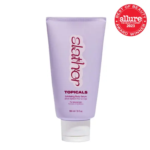 Topicals Slather Exfoliating Body Serum - Retinol Power Body Care & Selfcare Formula, Moisturizes Textured Skin, Repairs Bumps with Lactic Acid & Urea, Skin Repair, Nighttime Use