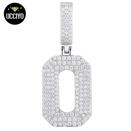 UCCIYO 0-9 Lucky Numbers Synthetic Moissanite 925 Silver Pendant Necklace, Casual Jewelry for Women - Birthday, Engagement, Anniversary Gifts #P654, Necklaces For Women