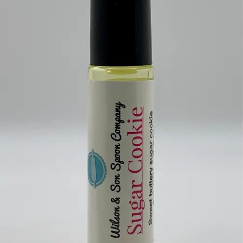 10 ml Scented Sugar Cookie Roll-On Vegan Body Care Oil - Unisex Aroma for On-The-Go Touch Ups, Bath & Massage Use, Beauty Gift