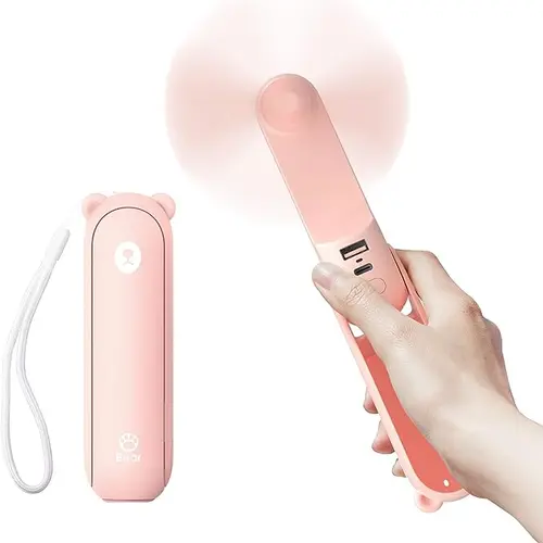 JISULIFE Handheld Mini Portable Fan - 3-in-1 Tools and Gadgets, Cool Gadgets with 4500mAh Rechargeable Battery, USB Fan, Portable Charger, Flashlight -  Gifts for Travel, Daily Use, Travel Stuff, Car accessories