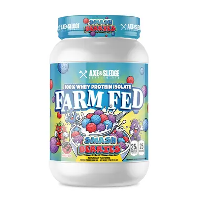 Axe & Sledge Farm Fed 25g Protein Powder with 100% Whey Protein Isolate Gluten Free