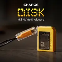 SHARGE Disk M.2 NVMe SSD Enclosure ( Enclosure only. SSD not included. ) with Active Cooling System, 10Gbps USB C 3.2 Gen2, Storage for iPhone 15 Pro, Steam Deck, ROG Ally, Enclosure NVMe Reader Supports M Keys and Size 2230 SSDs