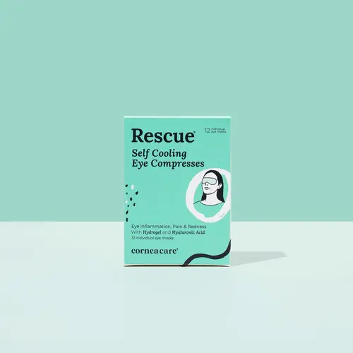 Rescue Self Cooling Hydrogel Eye Compresses (HSA/FSA Eligible) - Eye Mask for Dry Eye and Puffy Eyes - Cold Compresses For Eyes Eye Mask Treatment Eye Puffiness Reducer, Cooling Eye Patches, Eye Bag Care