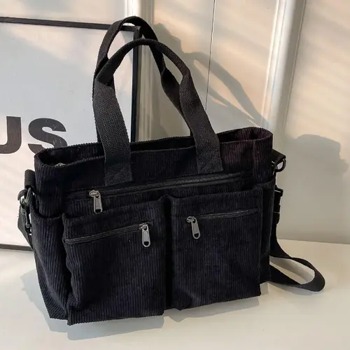25 fall&winter Women's Casual Solid Color Zipper Crossbody Bag, Large Capacity Multi-pocket Design Portable Shoulder Bag for Daily Used, Girl Fashionable Shopping Bag, Zipper Crossbody Tote, Crossbody Shoulder Handbag, Casual Bags