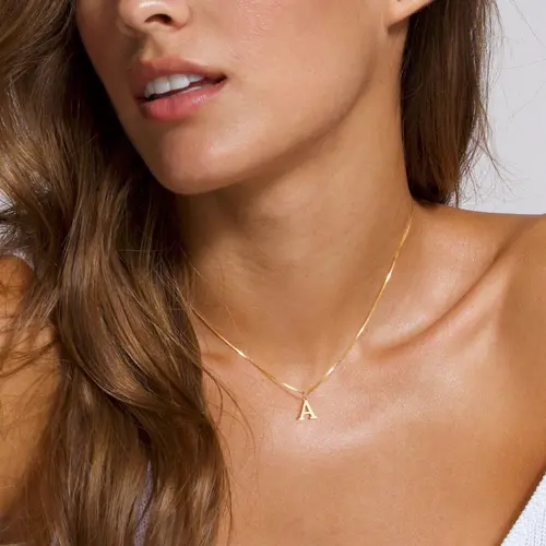 VENOCO Gold Initial Dainty Letters Necklace for Women Gold Plated Letters alphabet detail Pendant Fashion Alphabet Tiny A-Z Pendant ChokerNecklace Trendy Cute Personalized MonogramName Necklace Gold Jewelry Necklace for Teen Girls Gift