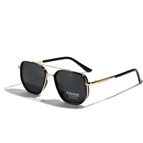 Summer 2025 Simple Polarized Shades Sunglasses For Everyday Use, Summer Geometric Frame Double Beam Fashion Stylish Sunglasses, Travel Accessories, Trendy Casual Sunglasses, National Day Offers