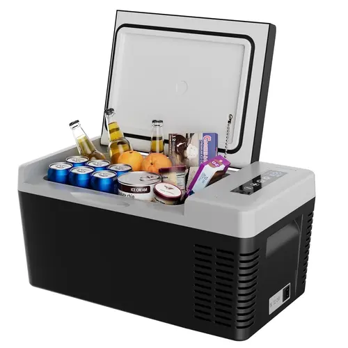 【Back To School】EUHOMY  12 Volt 19QT&26QT(18L&25L) Portable Car Refrigerator, -4℉~50℉, 12/24V DC & 110-240V AC, Mini Fridge for RV Camping, Travel, Truck, Home, Black