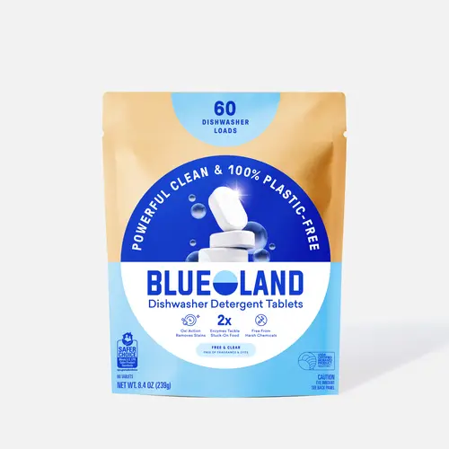 Blueland Dishwasher Detergent Tablet Refills, 100% Plastic-Free Plant-Based Eco-Friendly Dish Soap Tablet Refills Powerful Cleaning Solution Burst