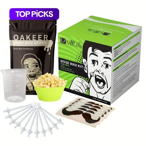 Nose Waxing Kit, 7pcs/set Nose Hair Removal Tool Kit, Waxing Supplies, Nose Hair Removal Kit For Men & Women #TOP PICKS