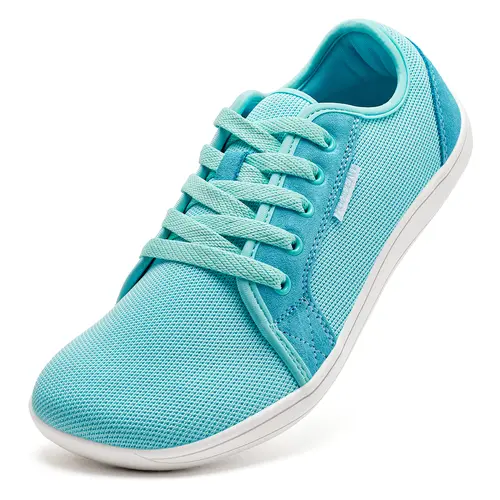 HOBIBEAR Men's Minimalist Wide Toe Barefoot Casual Sneakers - Faux Fur Upper, 0-Drop, Wide Width, Casual Athletic Footwear, Lightweight Footwear, Walking Shoes, Sky Blue Outdoor Shoes, Trainer, Barefoot Casual Trainers,back to school,back to school haul