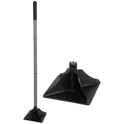 Walensee Industrial Stainless Steel Heavy-Duty Tamper, 48-in Rubbergrip Handle, Rustproof Coating, Durable Garden Tool & Supplies for Residential Dirt/Gravel/Soil Smoothing, Paver Lay Support, Blacktop Repair