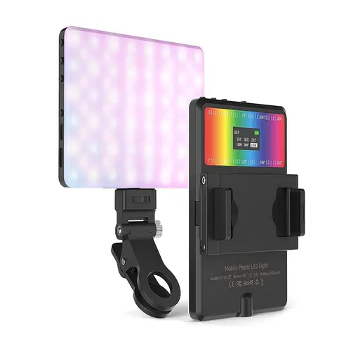 Portable Lightweight Selfie Ring Light, Multiple Light Modes Fill Light, Rechargeable Phone Selfie Light With 2 Clips & Cable & Camera Cold Boots, Selfie Led Lights, Cell Phone Light, Selfie Video Light, Led Smartphone Light