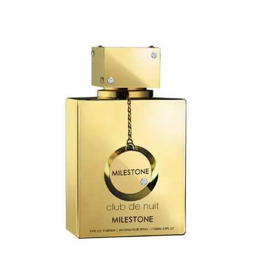 Unisex Armaf Club De Nuit Milestone Regular Edition EDP Perfume Spray - 3.6 fl oz Alcohol-Based Marine-Woody Citrus Aromatic, 36 Month Long-Lasting, Musk-Powder Violet Amber Notes, Made in France, Elegant Fragranced Men's Adult Self Care Liquid Item