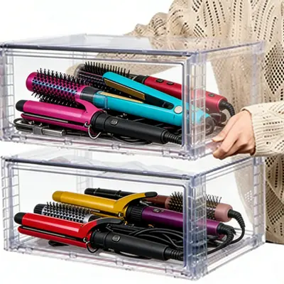 【DormRoomHacks】Vtopmart 2-5 Pack Large Clear Stackable Storage Drawers 23QT, Easily Assemble Closet/Styling Tools Storage Bins, Dust-Proof UnderBed Organizer for Hot Tools, Clothing, Bedroom, Entryway, Playroom & Apartment Organization