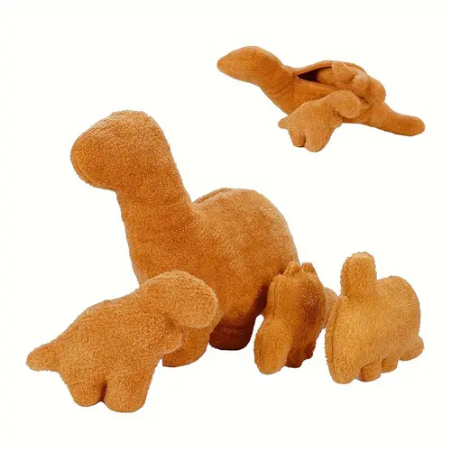 Dinosaur Design Plush Toy Set, 1 Stegosaurus Stuffed Toy with 3 Small Dinosaurs, Super Soft Fluffy, Cute Plushies for Teens, Pets and Adults, Gift Men and Women, Soft Stuffed Animal