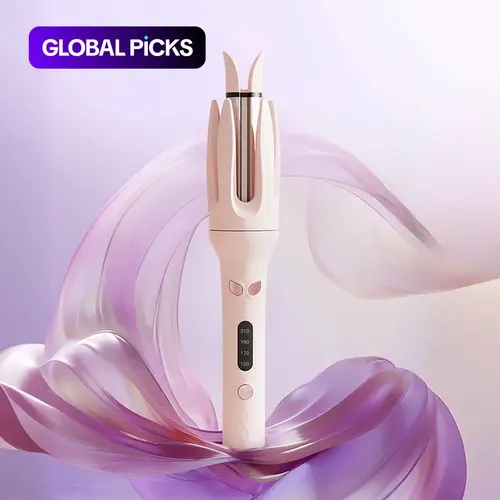 Automatic Hair Curling Iron, 28mm Rotating Hair Curler with Negative Ion Technology, 4 Adjustable Temperature Settings, Ceramic Hair Styling Tool Curling Iron Styler for Women #GLOBAL PICKS