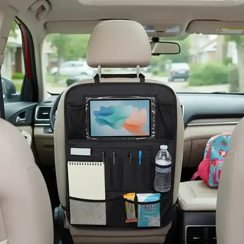 Car Backseat Organizer, Multifunctional Seat Back Storage Bag with Tablet Holder, Car Interior Backseat Organizer Accessories For Stowing & Tidying, Car Interior Accessory
