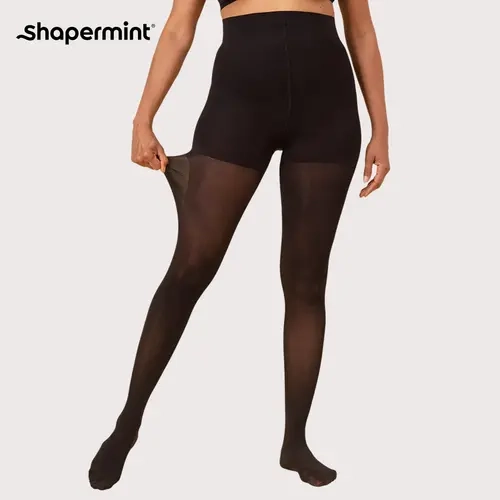Shapermint Ultra-Resistant Shaping Tights with Opaque Fabric & Supportive Waistband