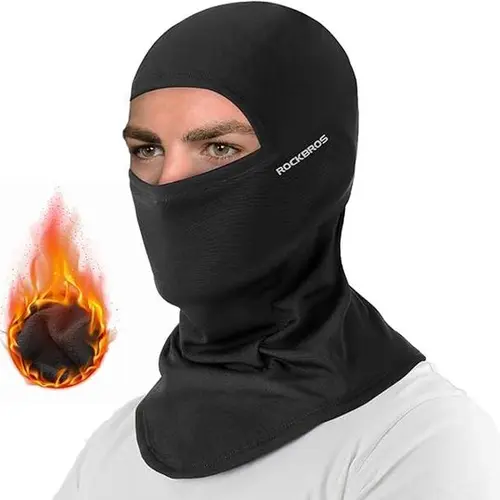 ROCKBROS Cold Weather Windproof Thermal Fleece Balaclava - Full Face Cover, Neck Gaiter, Protective Ski Mask, Thermal Ski Mask, Stretch Fit, Soft Gentle Feel, Skiing, Cycling Use