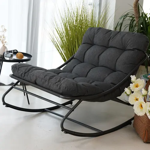 GRAND PATIO All-Weather Outdoor Rocking Chair with Thick Cushions - Armless Modern Patio Furniture Rocker, Weatherproof Outdoor Rocker for Balcony, Porch, Garden & Backyard, Rocker Patio Chairs,home decor,camping essentials