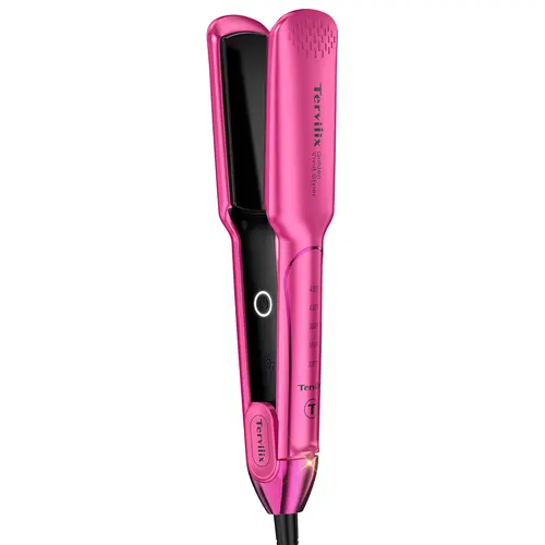 Terviiix Ceramic-Tourmaline-Titanium Flat Iron Hair Straightener - 1.75in Wide Plates, Salon-Grade Beauty Product for 1-Swipe Silky Straight Results, Time-Saving for Thick, Curly Hair (Creates Bouncy Curls)