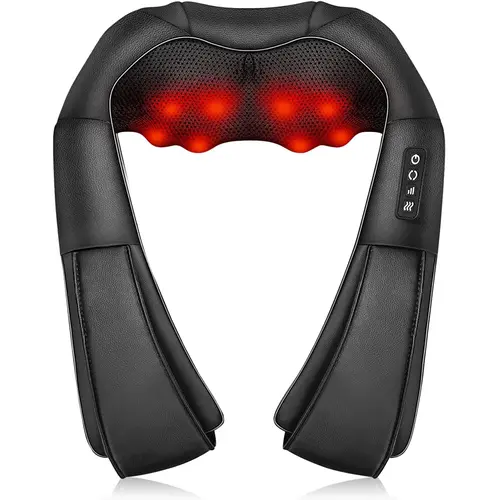 Back and Neck Massager with Heat, Electric Deep Tissue 3D Kneading Massage Pillow for Shoulder, Legs, Foot and Body, Relax Gifts for Women Men Comfort, Best Gifts for Family, Friends