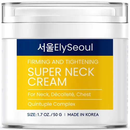 ElySeoul Korean Cosmetic Neck Cream - Body Care Product with Peptides, Niacinamide, Hyaluronic Acid for Anti-Wrinkle Firming, Moisturizing, Hydrating Lift Treatment Neck Care, Anti-Wrinkle Firming Moisturizing Hydrating Neck Care