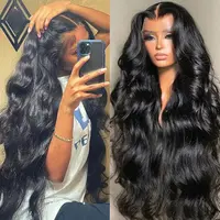 [Hot]Bling Hair Body Wave 13x4 Transparent Lace Front Wigs Human Hair 180% Density 13x6 Transparent Lace Frontal Wigs Brazilian Natural Color For Black Women #NovaTopFinds
