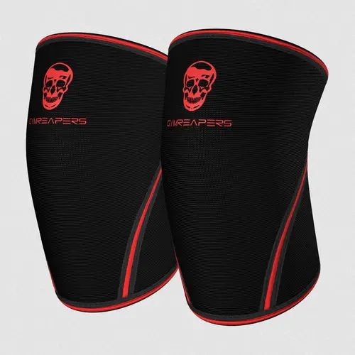 Gymreapers 7MM Neoprene Knee Sleeves Pair for Squats Deadlifts Leg Day Powerlifting Support with Reinforced Stitching USAPL IPF USPA Approved & Free Gym Bag Included