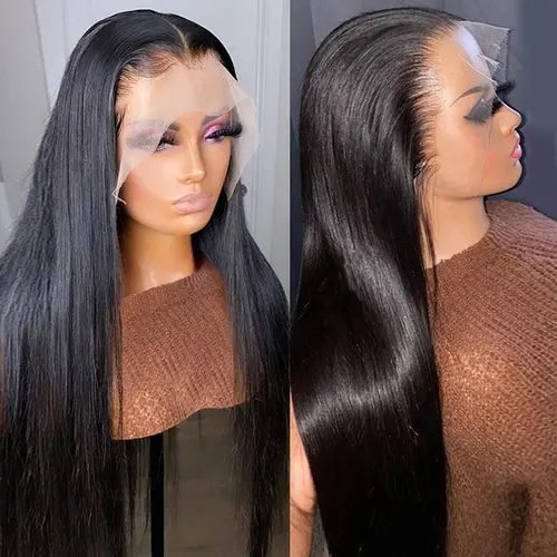 Bling Hair Bone Straight 13x4 13x6 Lace Wig Human Hair Pre plucked HD Lace Wig Human Hair Wigs Silky Straight Lace Frontal Wig For Women backtoschool, Natural Looking Wigs, Wigs Human Hair, 13X6 Human Hair Wig sohochic