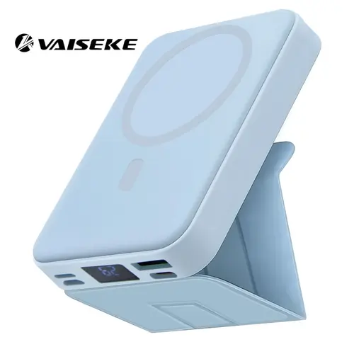 Magnetic Power Bank, Portable power chargers, 10000mAh Folding Wireless Portable Charger with USB-C Cable, For Smartphone & Cellphone 22.5W PD Fast Charging for iPhone 17/16/15/14/13/12 Pro/Pro Max/Plus/Mini, Silicone, Devices