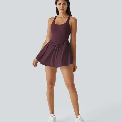 Halara Breezeful Backless Corset 2-in-1 Pocket Mini Quick Dry Flowy Pickleball Active Dress  Activewear Sportswear Flexible prom Clothes Dance Skirt Periwinkle golf outfits women