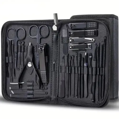 Professional Manicure Set with Storage Case, 32pcs Portable Multi-functional Nail Clipper Set, Pedicure Care Tools, Complete Nail Kit for Women & Men, Nails and Foot Callus Remover, Cuticle Pusher, Nail Supplies, Nail Care Product
