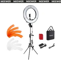 NEEWER 18" Ring Light with Tripod Stand, 55W Large LED Ringlight, Cold Shoe Phone Holder Compatible with iPhone/Andriod/Camera for Video Recording Photography, Live Streaming Selfie Makeup Studio Photo,RL-18