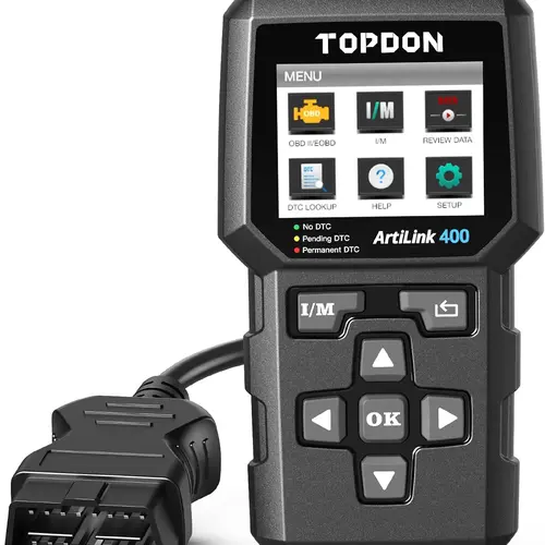 TOPDON AL400 OBD2 Scanner, Full OBDII Code Reader, Check Engine Light Scan Tool, Car Scanner with DTC Lookup, Clear Codes, Freeze Frame, One-Click I/M, Diagnostic Scanner for DIYers, Lifetime Update