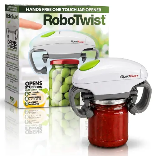 RoboTwist Automatic Jar Opener, Deluxe Accessibility Model with Enhanced Torque, Hands-Free Electric Opener for All Jar Sizes – Ideal for Limited Grip Strength and Easy for Anyone to Use