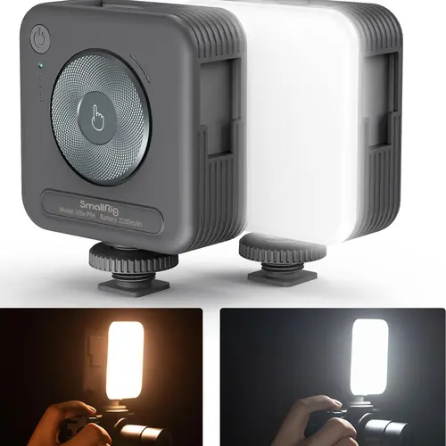 SmallRig P96 LED Mini Ring Light, Video Light,96 LED beads for Photography Video Lighting, Rechargeable 2200mA CRI 95 + 2700-6500K w 3 cold shoes Christmas gifts 3286B, Photography Camera Accessories, Photographic Fill Light, Contentcreator