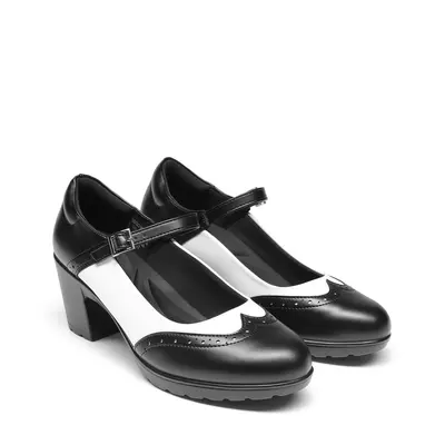 DREAM PAIRS Women's Classic Mary Janes Chunky High Heels - Retro Round Toe, Cushioned Insole Dress Shoes, Versatile Women's Shoes,summerwins,summeroutfits,vacationoutfits,beachoutfits