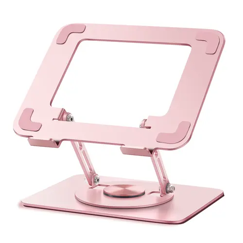Vaydeer Adjustable Rotating Laptop & Tablet Stand - 360° Rotation Base, Foldable Ergonomic Desk Accessory, Monitor Riser, Computer Stand for iPad, MacBook & More, Official Setup