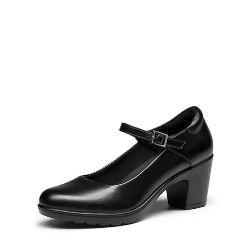 DREAM PAIRS Mary Jane Arch Support Heels | Comfortable pumps, low chunky heels, wide-width options, closed toe dress shoes for professionals, like flight attendants,shoes for back to school,back to school shoes