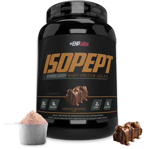 EHPlabs ISOPEPT Hydrolyzed Whey Isolate | 25g Fast-Digesting Protein | Post-Workout Recovery Formula | Gluten-Free & Low-Lactose | Lean Muscle Support