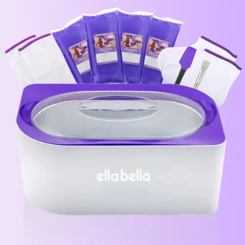 ELLA BELLA® Plastic Paraffin Wax Machine for Hands & Ft, All-in-1 Warmer Kit with Refills, Mitts & Booties for Cosmetic Body Care (Beauty & Personal Care Waxing Essential)
