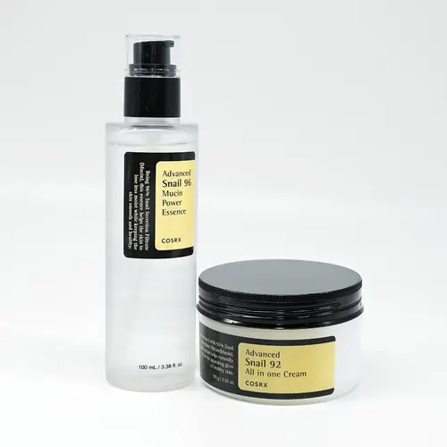 COSRX Advanced Snail Essence & All-In-1 Cream Bundle - 96% Snail Mucin Skin Care Sets, Lightweight Nourishing Moisture Hydrator for Radiant Skin, Collagen Lift, Unisex Daily Use, Moisturizer, Hydrating