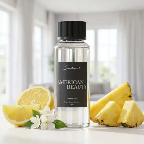 Scentiment American Beauty Fragrance Oil - Lemon & Tropical Pineapple Scented with Jasmine, Rose, Mulberry, Musk, Amber, and Cashmere Wood - Luxurious Floral Experience