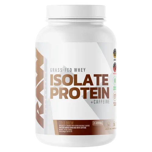 RAW Whey Protein Isolate Powder – Grass Fed Micro-Filtered Protein – 25g Protein per Serving – Low Carb, Low Fat Lean Muscle & Recovery Protein Shake – 1.96 lb